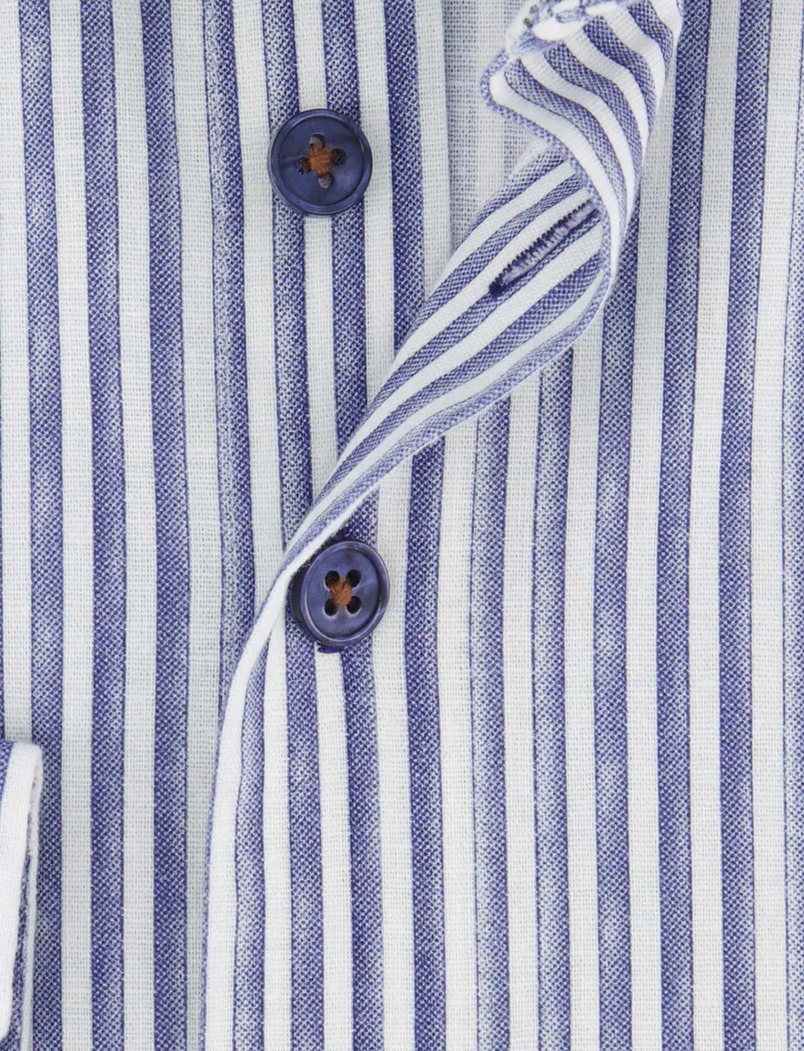 R2 overhemd blauw gestreept