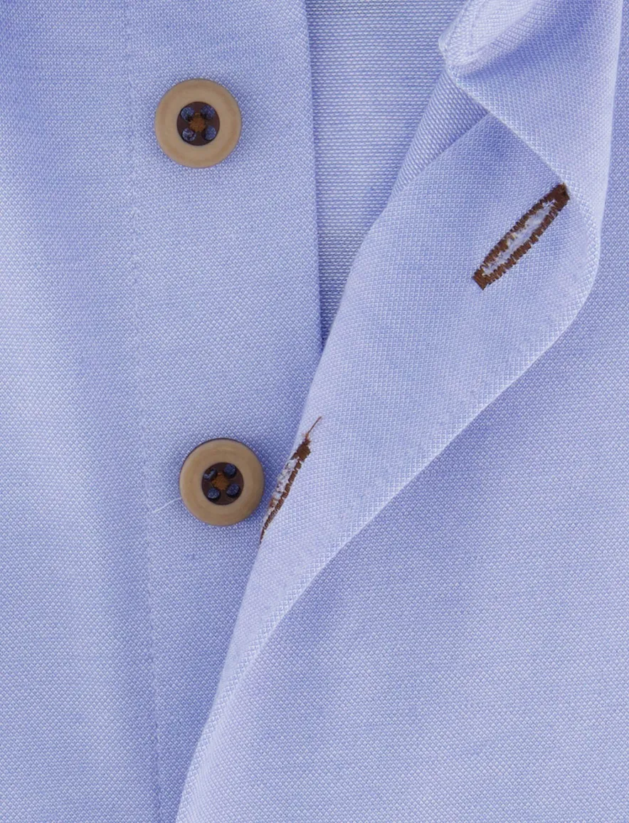 R2 overhemd lichtblauw extra lange mouwen wide collar