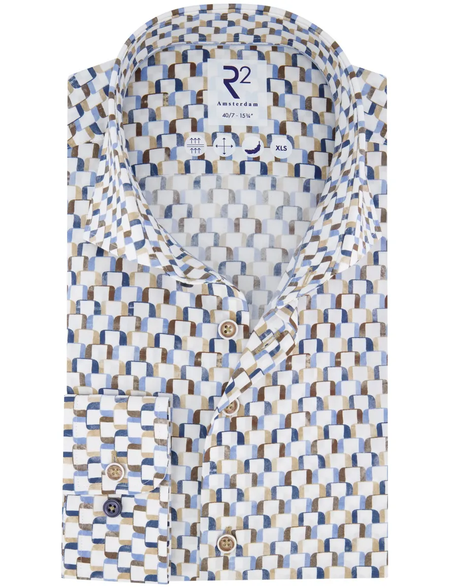 overhemd mouwlengte 7 beige R2