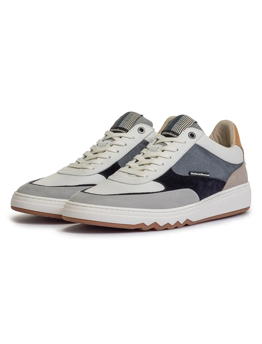 Floris van Bommel sneaker suede blauw effen