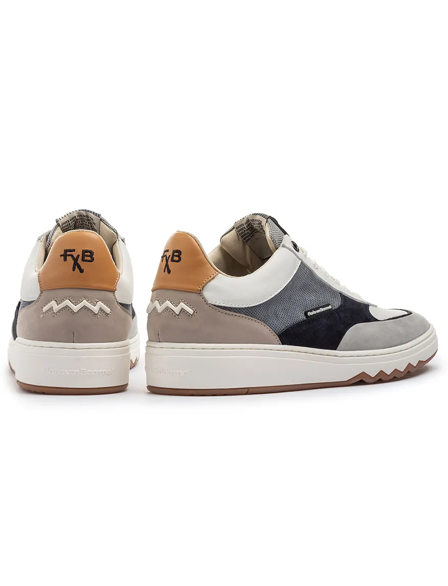 Floris van Bommel sneaker suede blauw effen