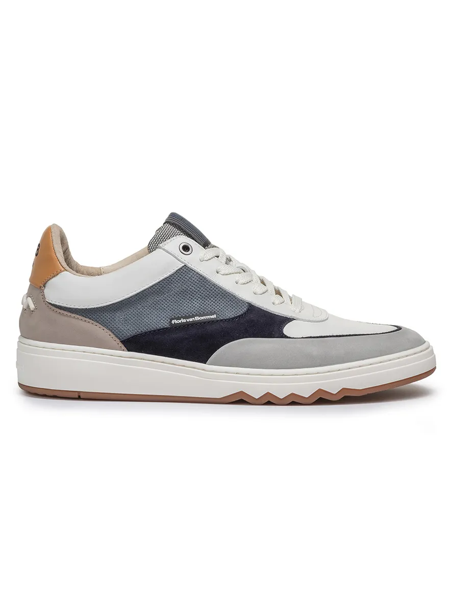 Floris van Bommel sneaker suede blauw effen