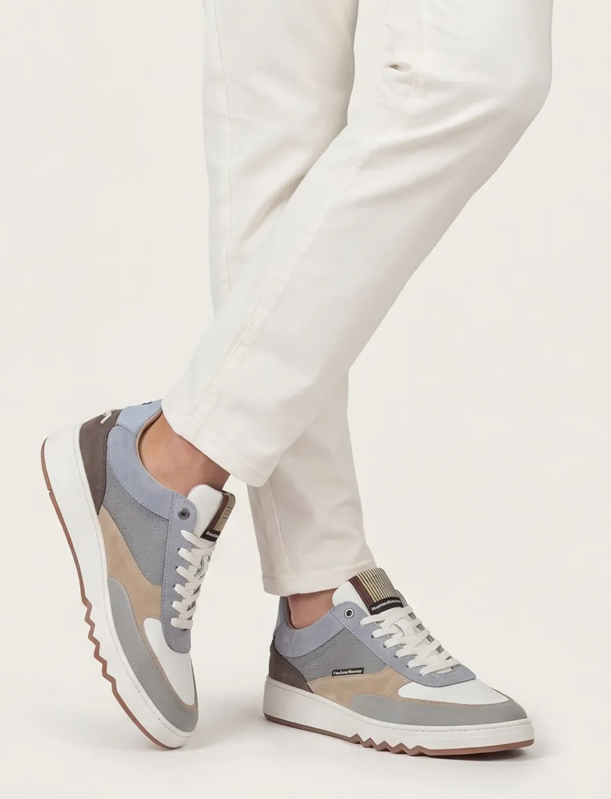 Floris van Bommel sneaker suede lichtblauw