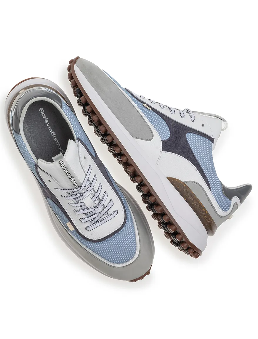Sneakers Floris van Bommel blauw textiel effen