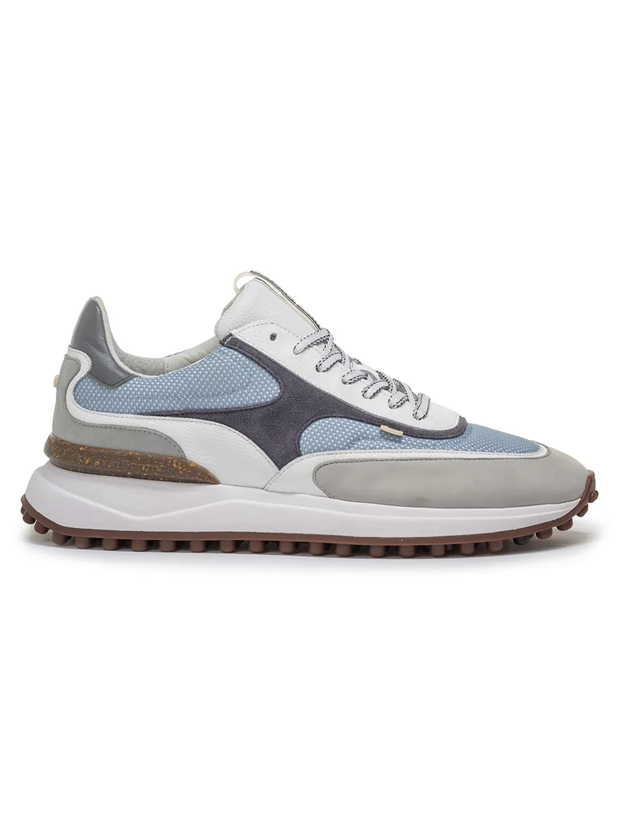 Sneakers Floris van Bommel blauw textiel effen