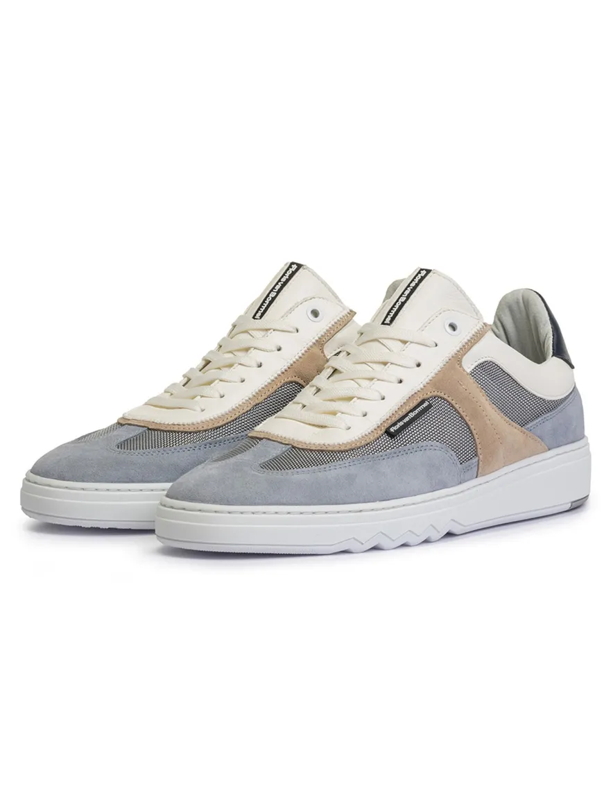 Floris van Bommel sneakers blauw bruin suede