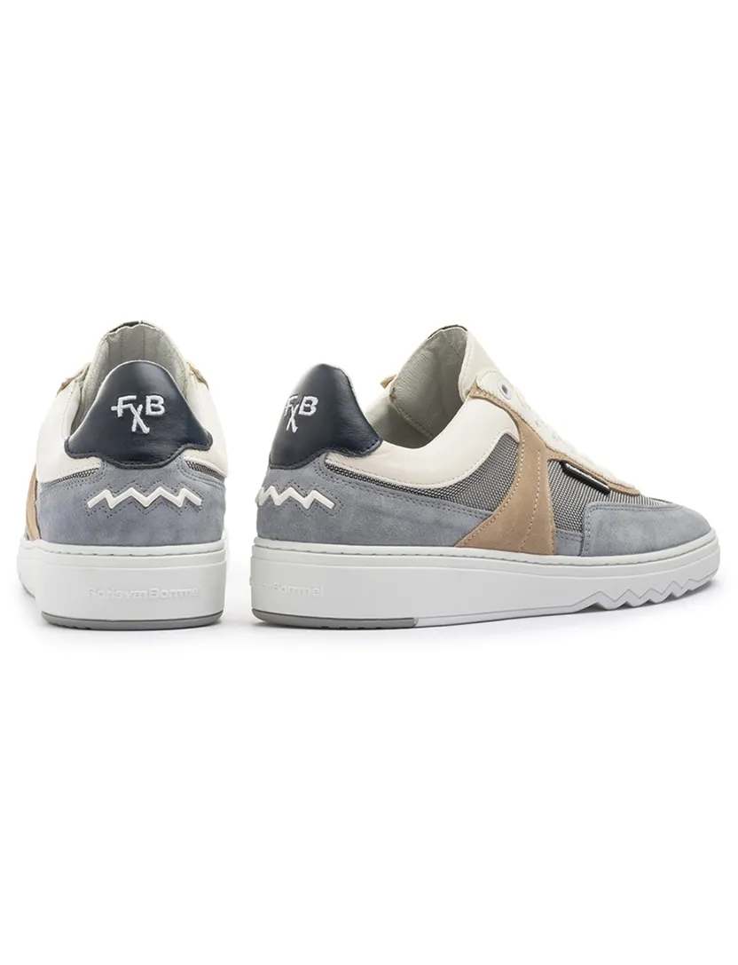 Floris van Bommel sneakers blauw bruin laag