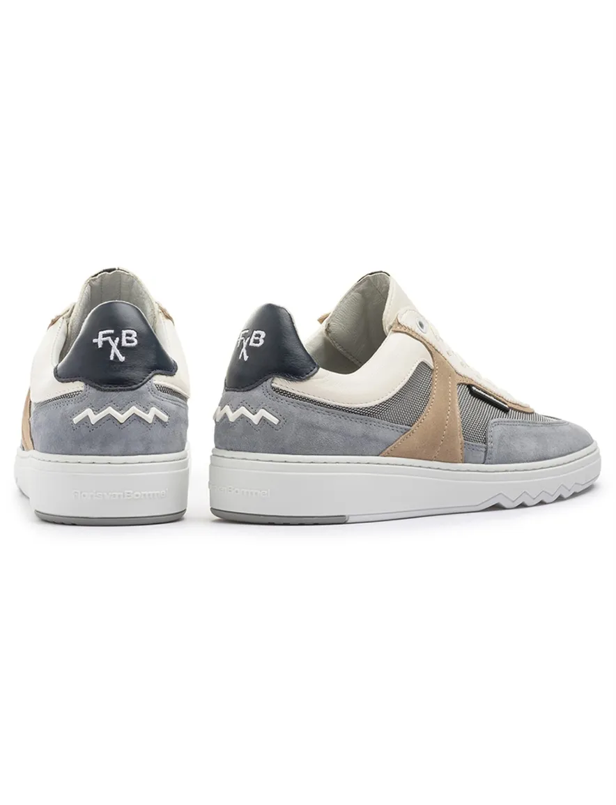 Floris van Bommel sneakers blauw bruin suede