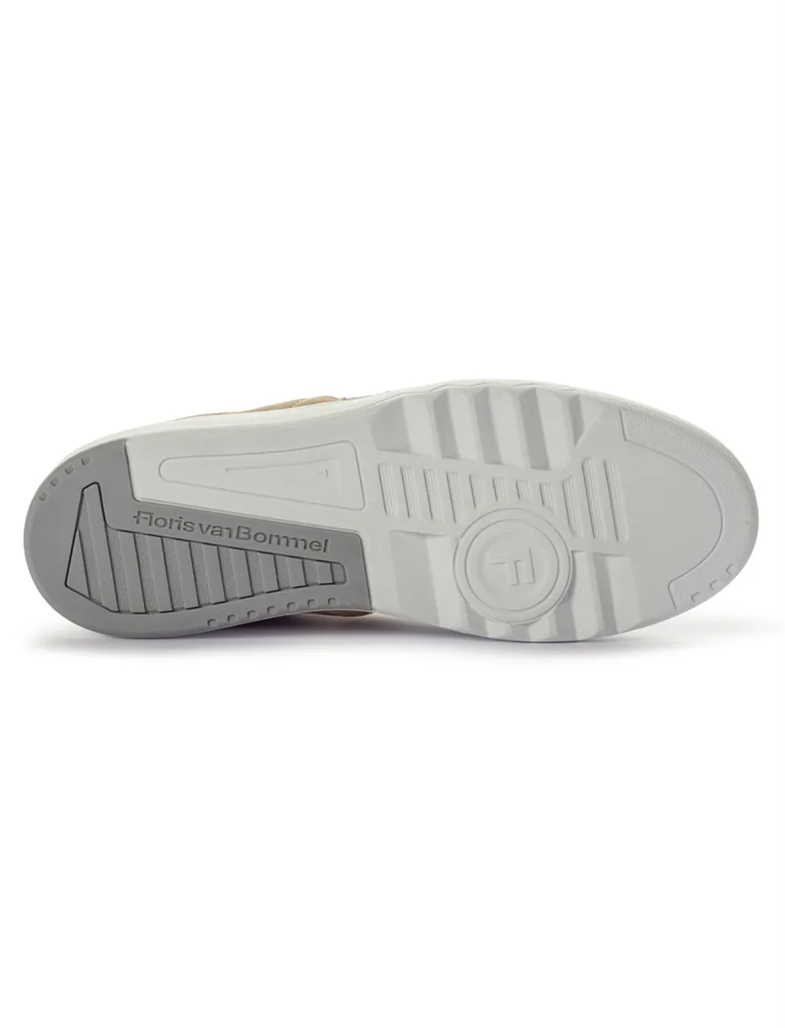 Floris van Bommel sneakers blauw bruin suede