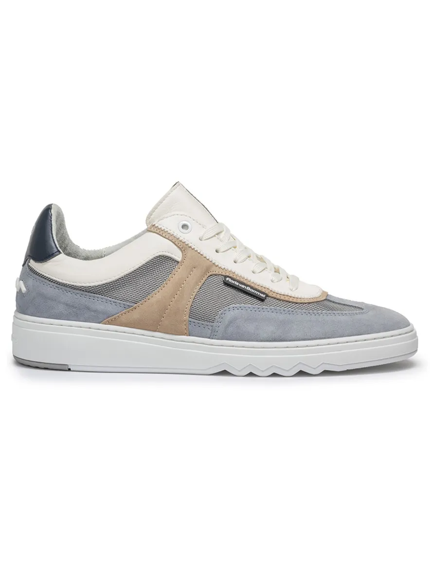 Floris van Bommel sneakers blauw bruin suede