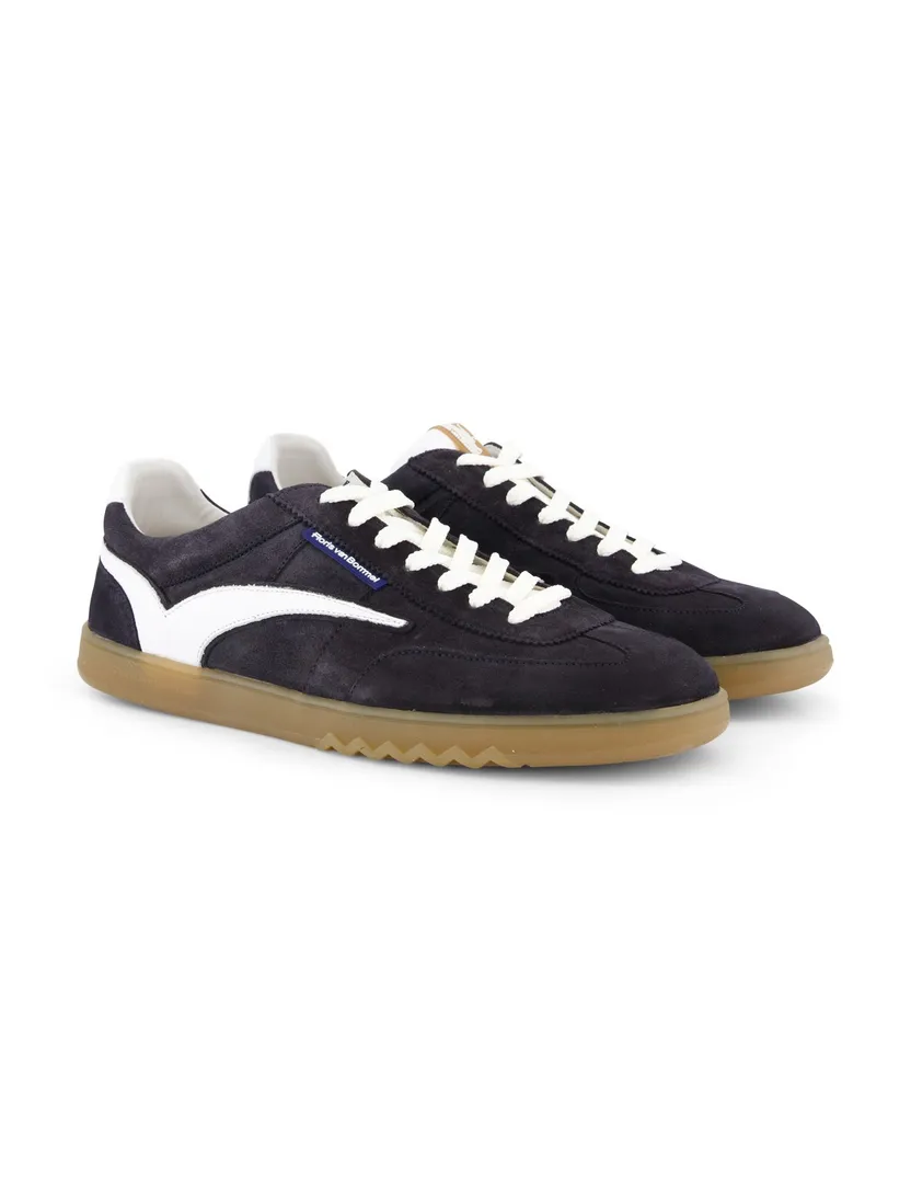Floris van bommel sneaker donkerblauw suede laag