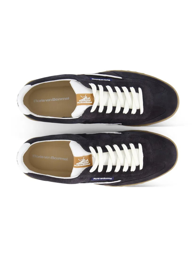 Floris van bommel sneaker donkerblauw suede laag