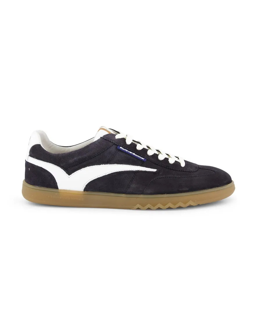 Floris van bommel sneaker donkerblauw suede en rubber