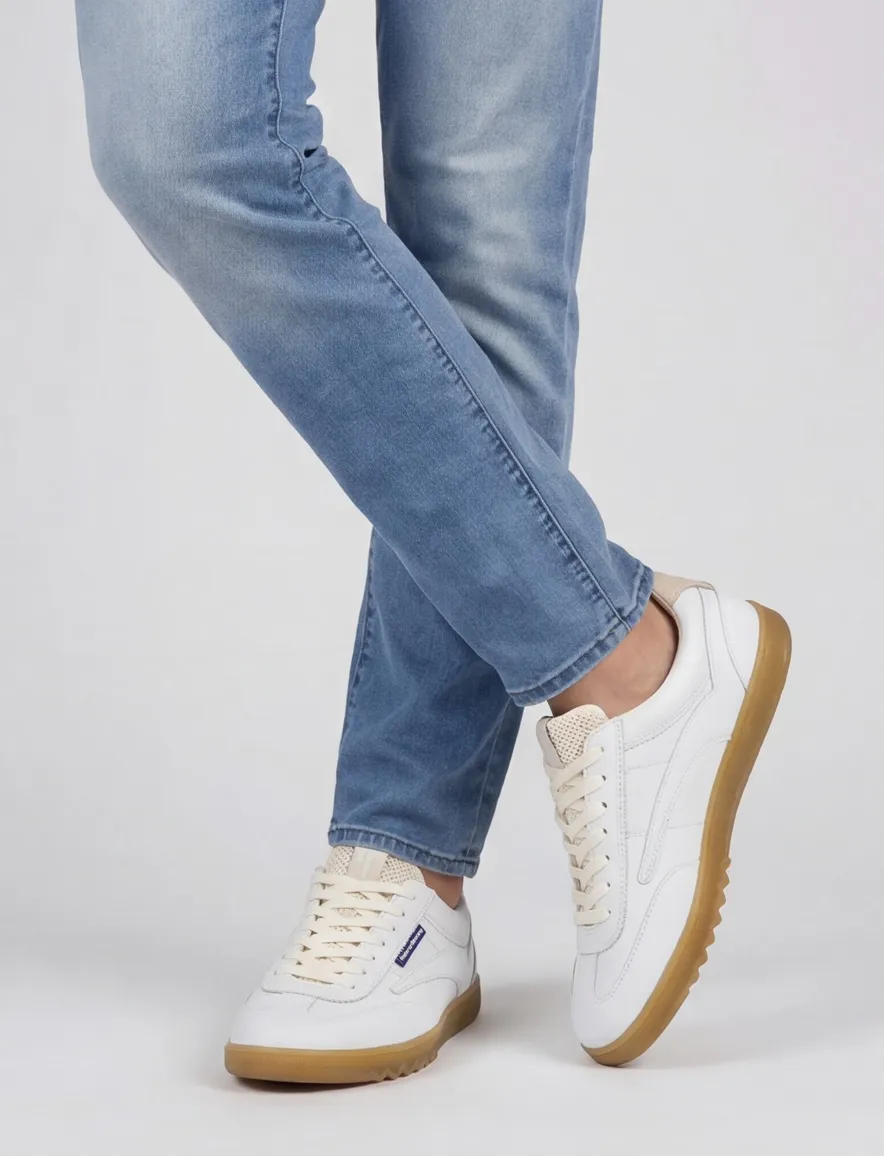 Floris van bommel sneaker wit effen leer