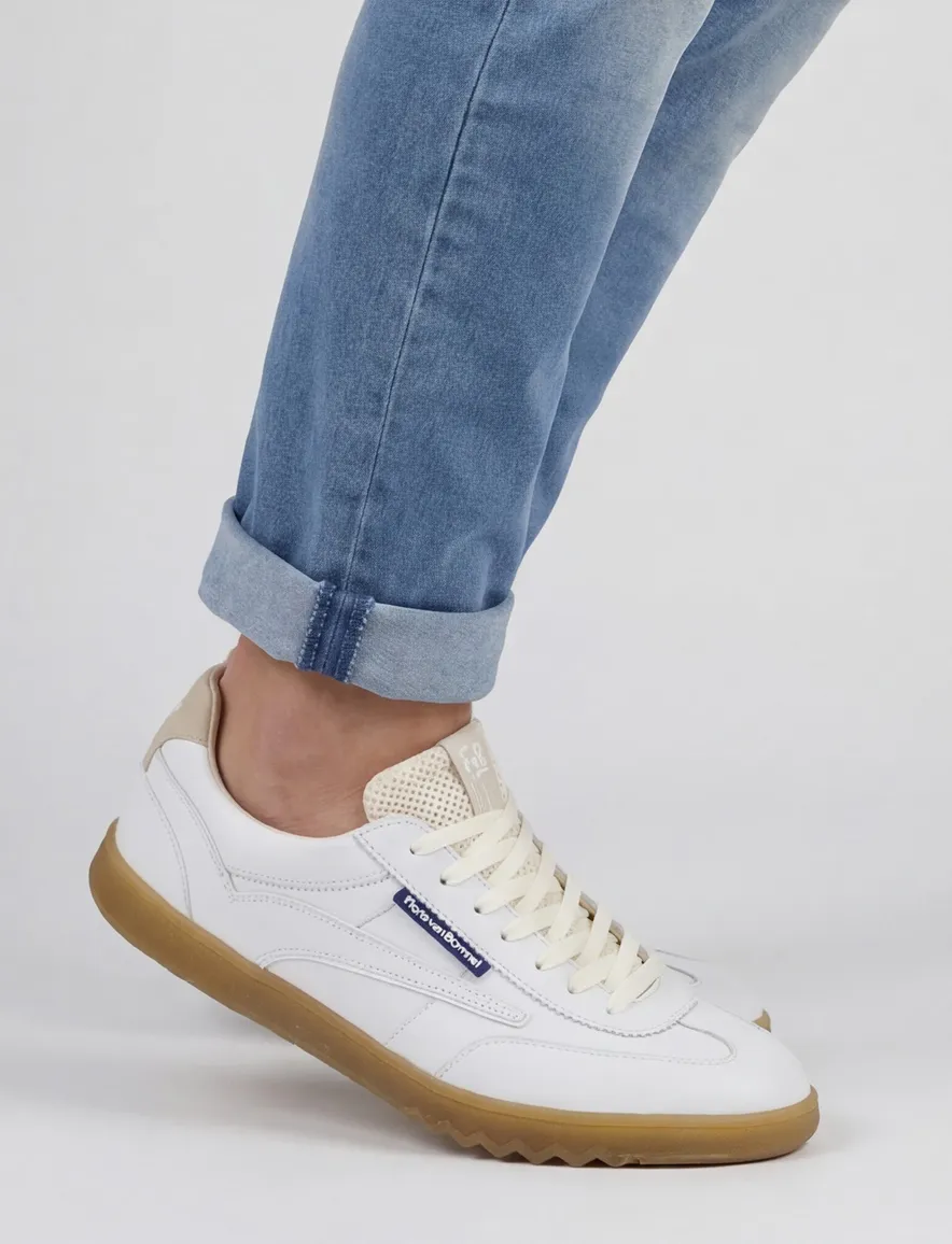 Floris van bommel sneaker wit effen leer