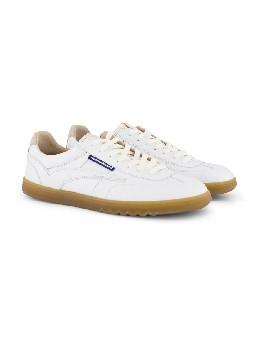 Floris van bommel sneaker wit effen leer