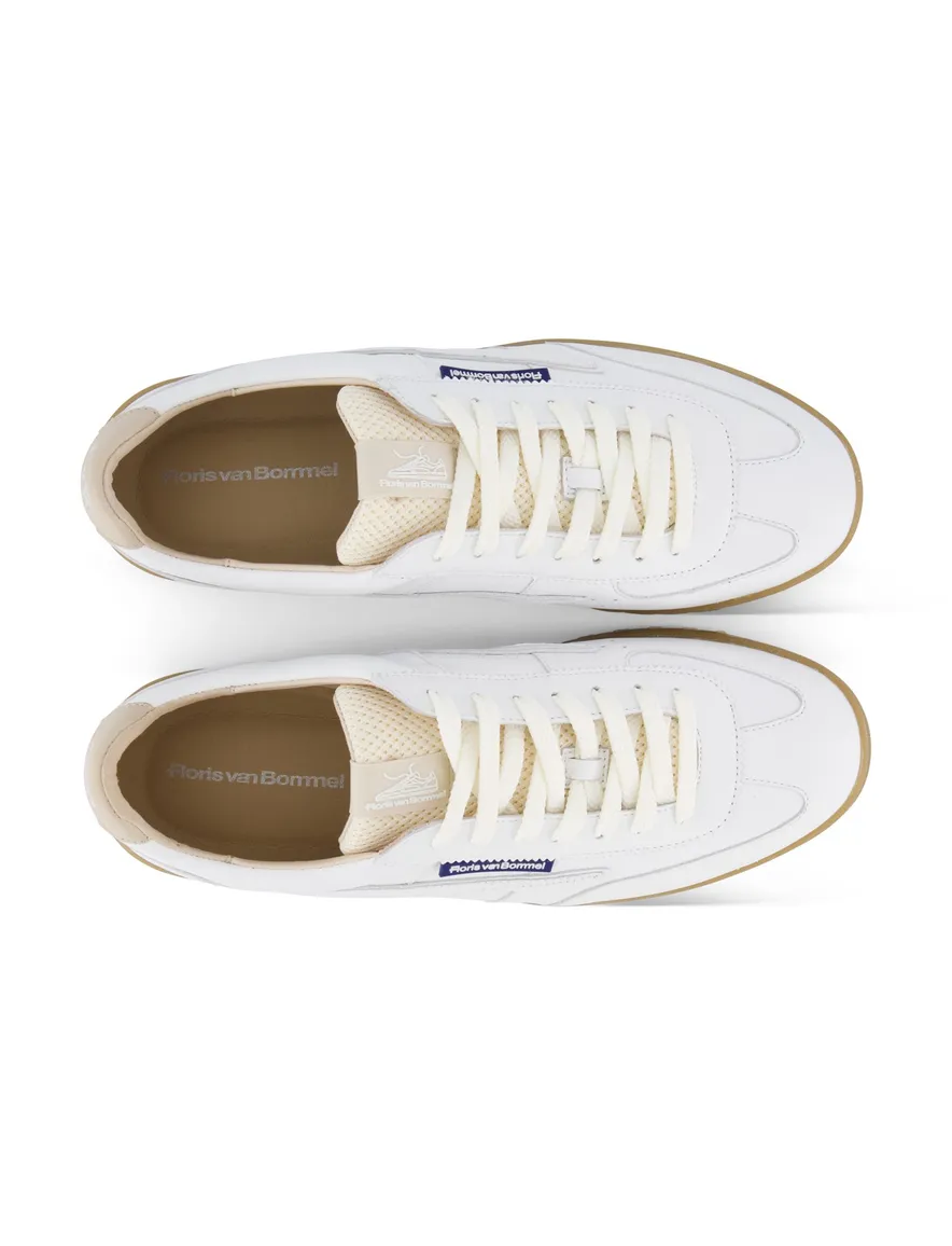 Floris van bommel sneaker wit effen leer