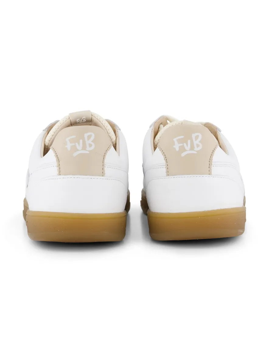 Floris van bommel sneaker wit effen leer