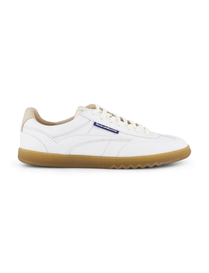Floris van bommel sneaker wit effen leer