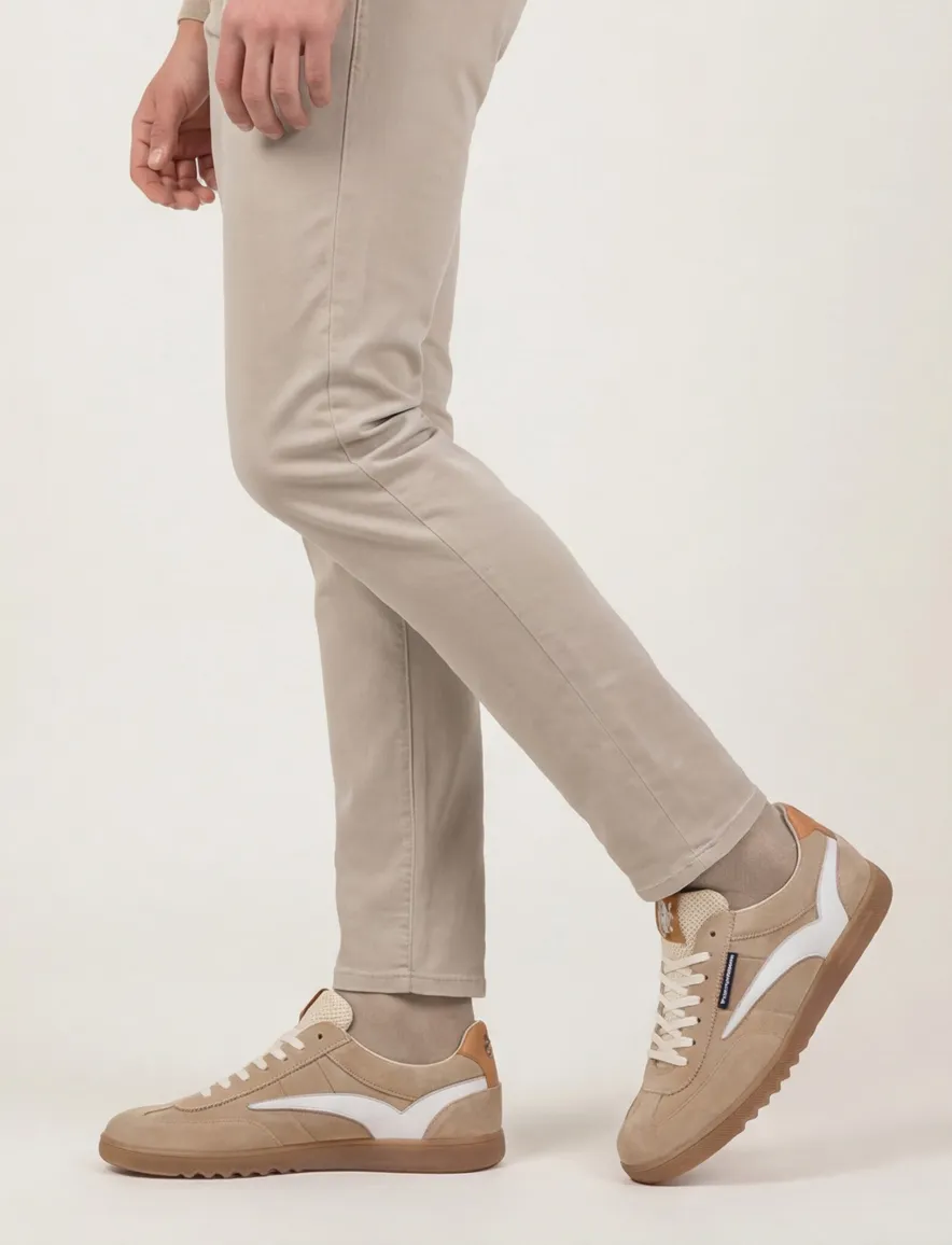 Floris van Bommel sneaker beige suede en rubber