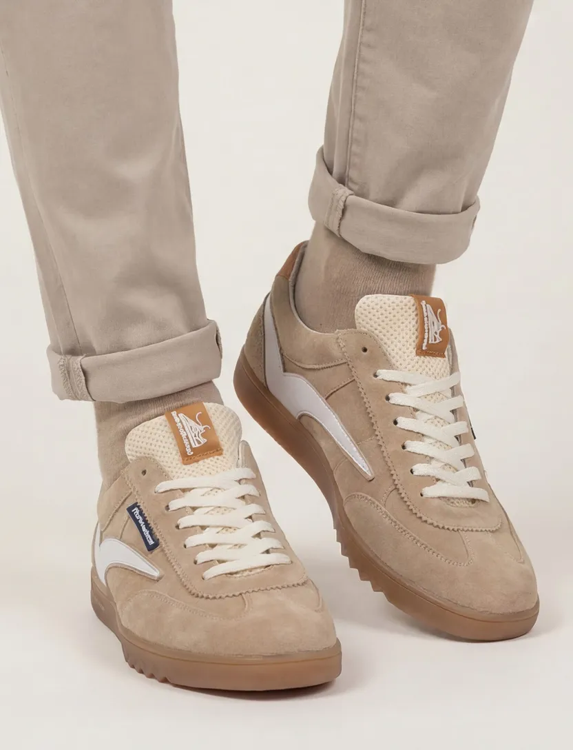 suede Floris van Bommel sneaker beige effen
