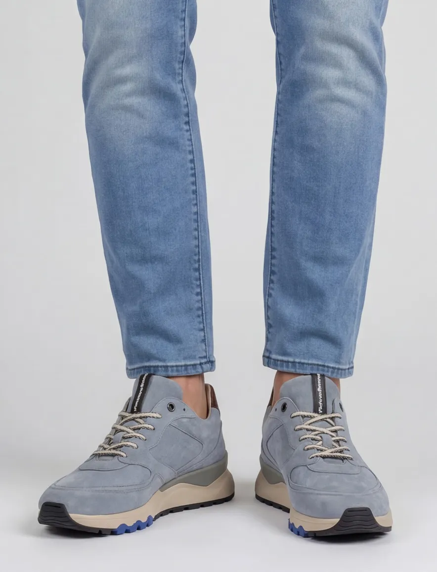 Floris van Bommel sneaker lichtblauw suede