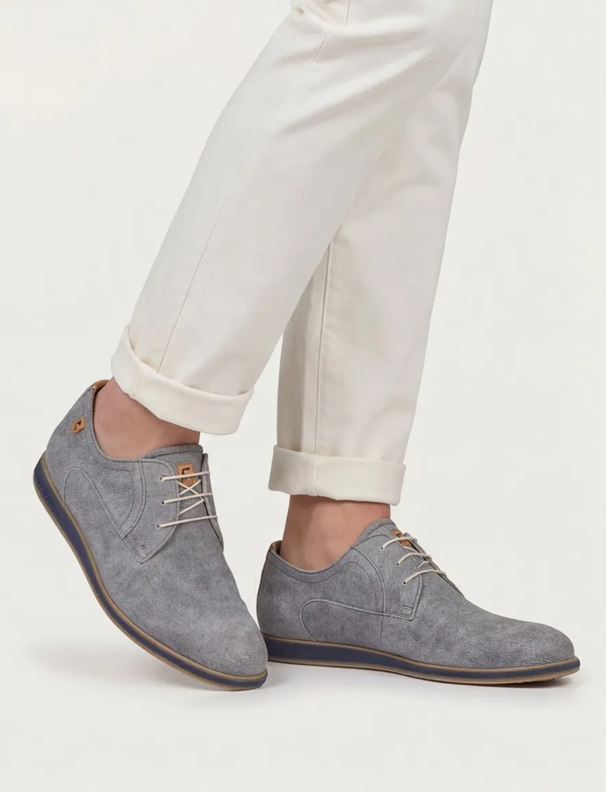 Floris van Bommel grijze veterschoenen