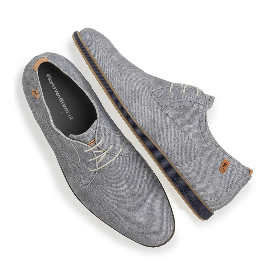Floris van Bommel grijze veterschoenen