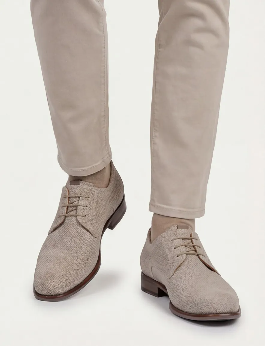 Suede Floris van Bommel veterschoenen
