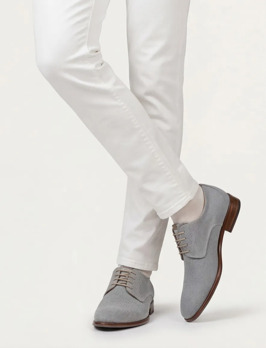 Grijze Floris van Bommel veterschoenen