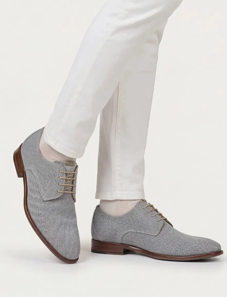Grijze Floris van Bommel veterschoenen