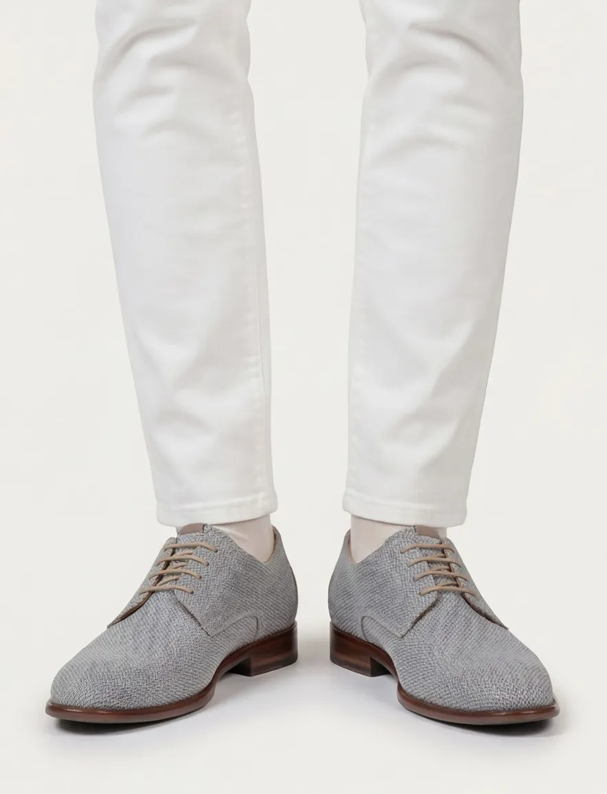 Grijze Floris van Bommel veterschoenen