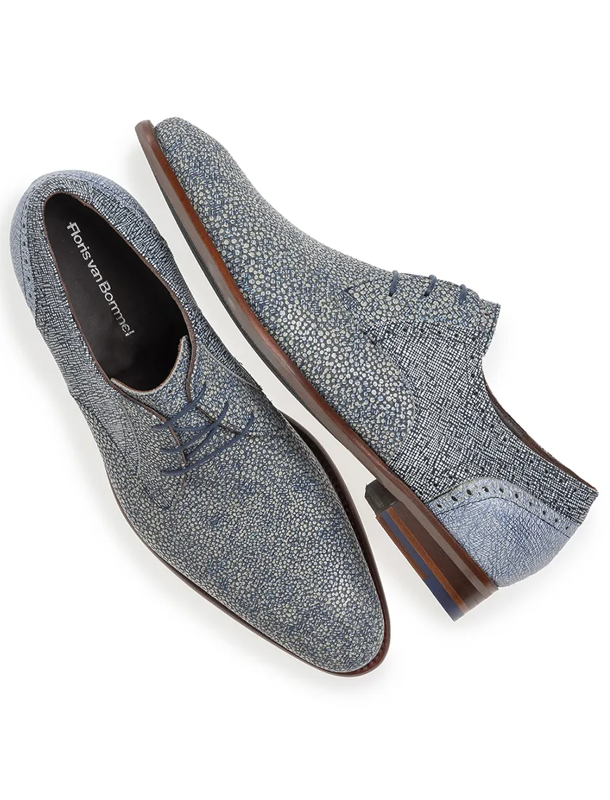 veterschoenen Floris van Bommel blauw leer