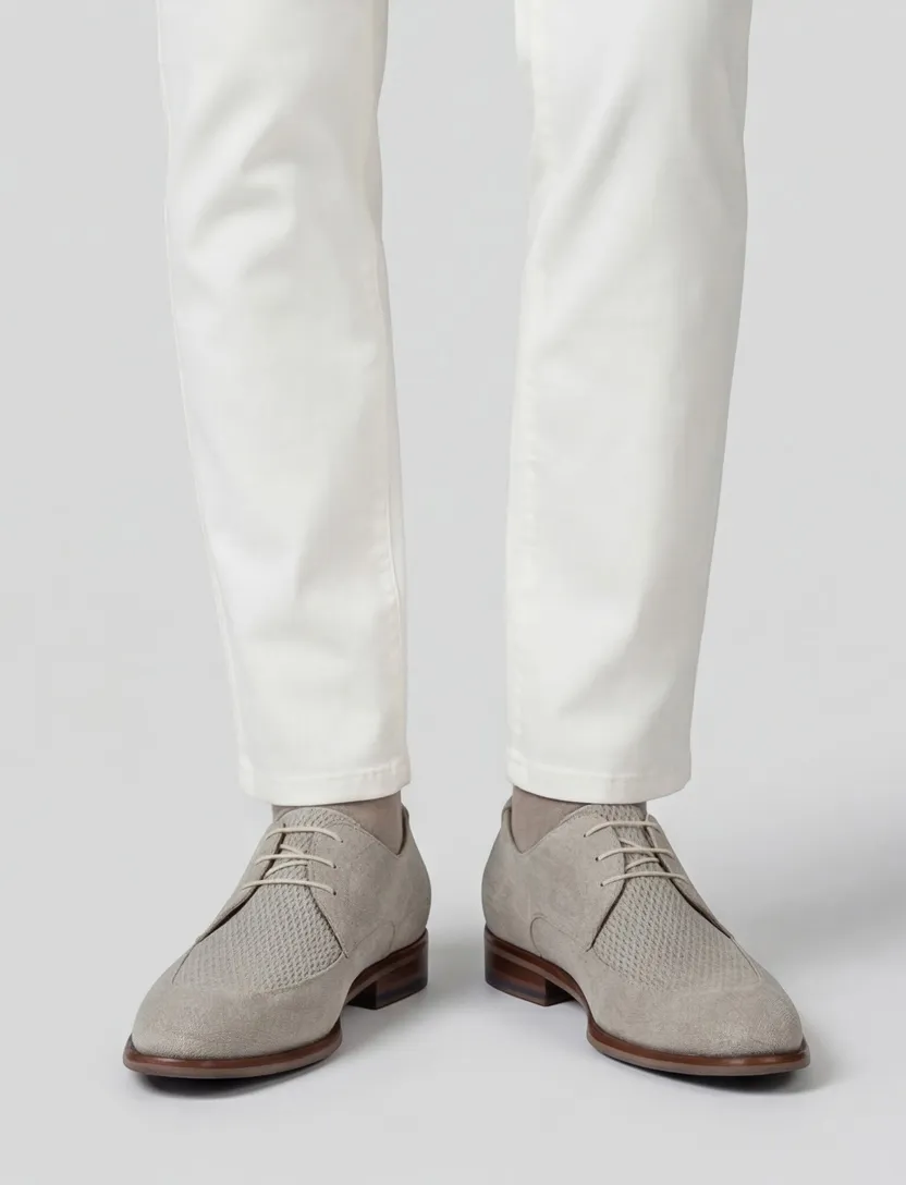 Veterschoenen Floris van Bommel suede print