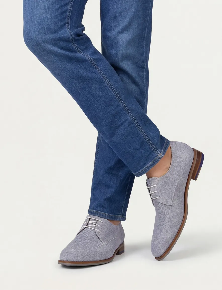 Floris van Bommel nette schoen lichtblauw