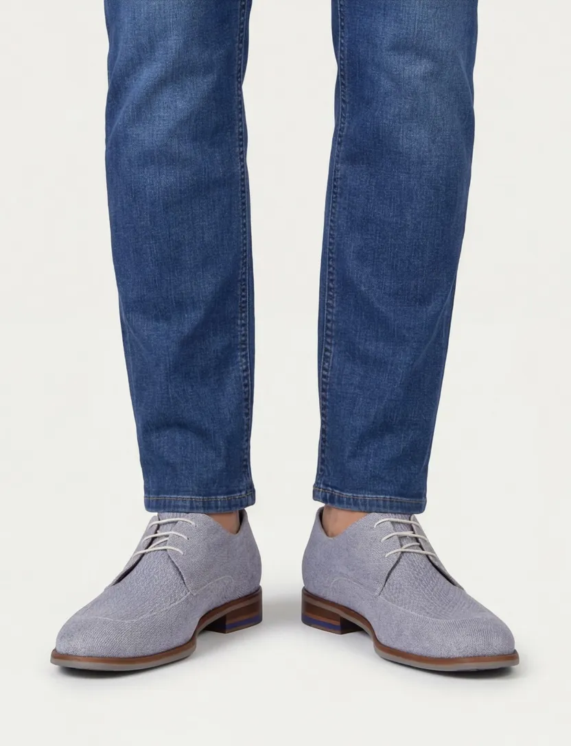 Floris van Bommel nette schoen lichtblauw