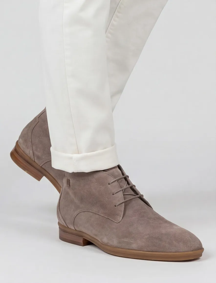 Floris van bommel nette veterschoen bruin suede