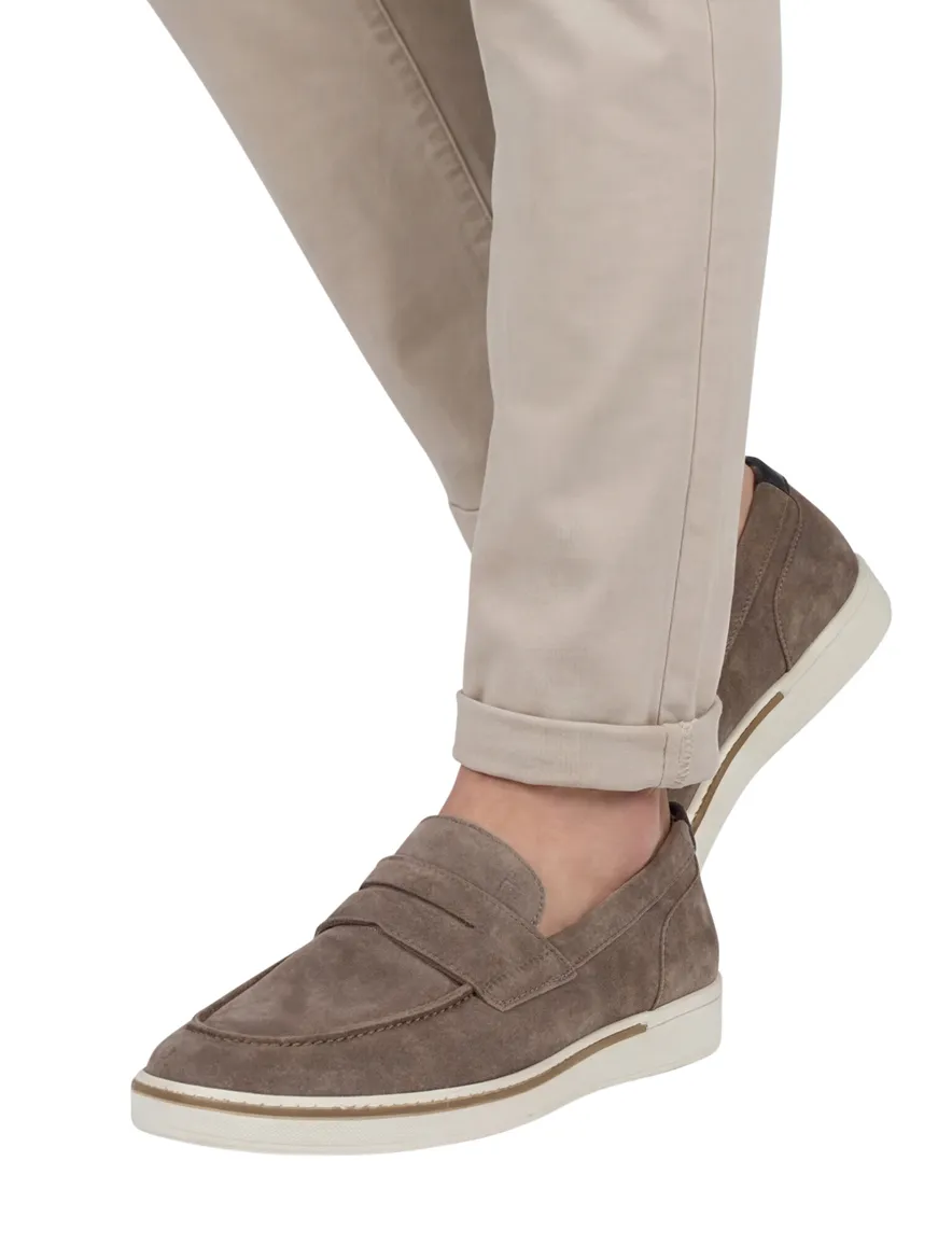 Floris van Bommel instapper bruin suede