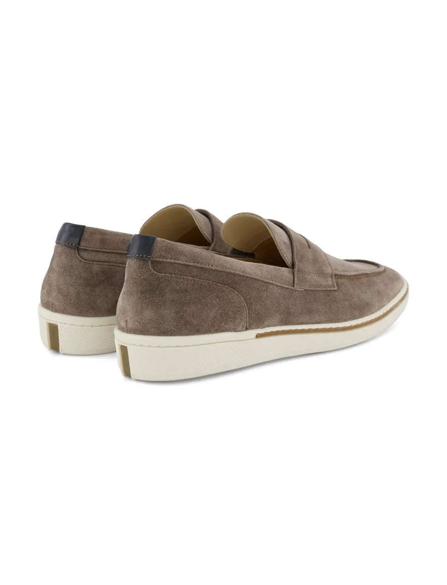 Floris van Bommel instapper bruin suede