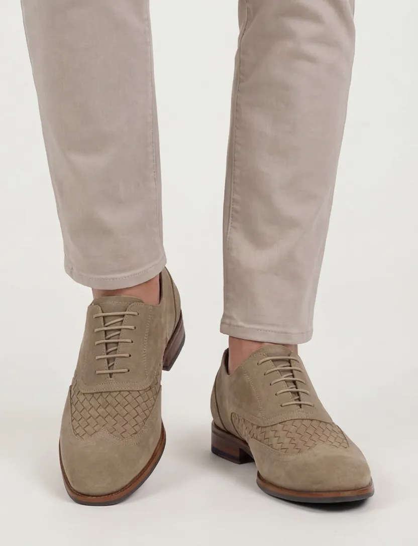 Veterschoenen Floris van Bommel beige leer