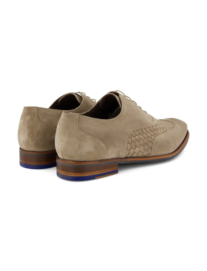 Veterschoenen Floris van Bommel beige leer
