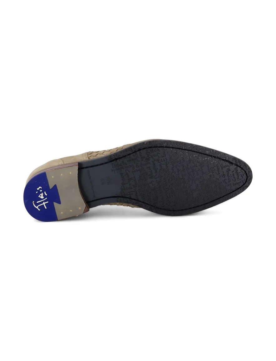 Leren nette veterschoenen Floris van Bommel beige