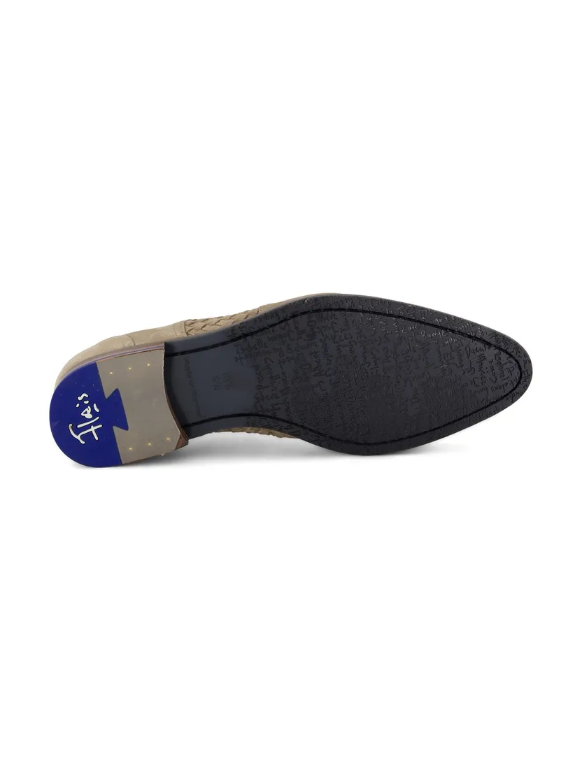 Veterschoenen Floris van Bommel beige leer
