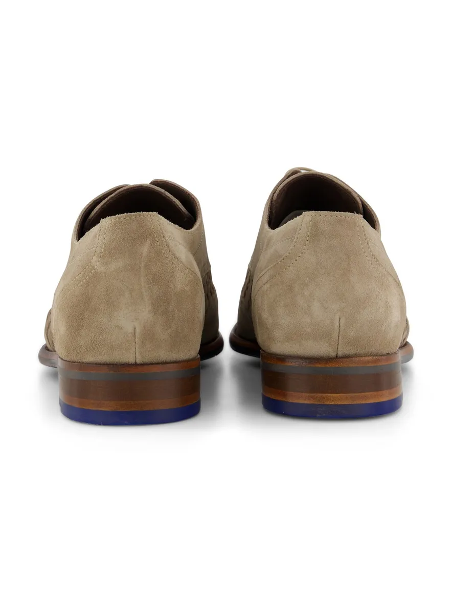 Leren nette veterschoenen Floris van Bommel beige