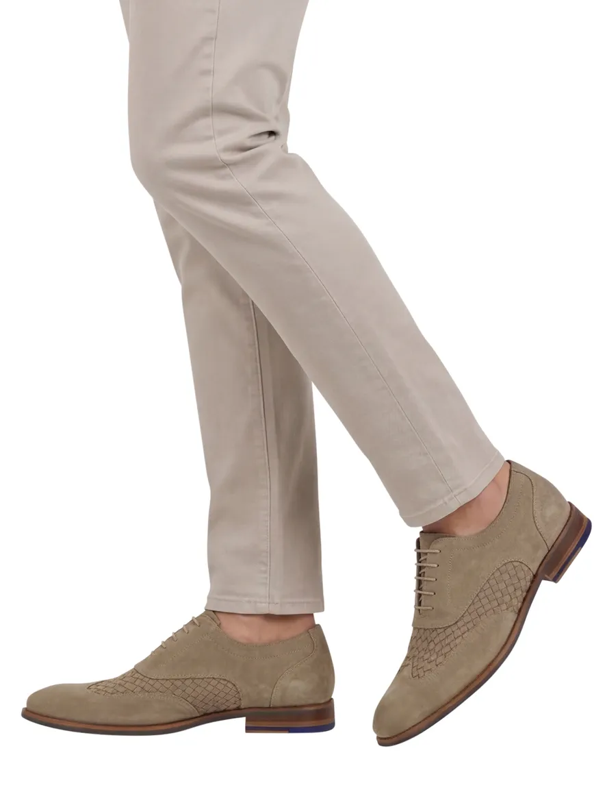 Leren nette veterschoenen Floris van Bommel beige
