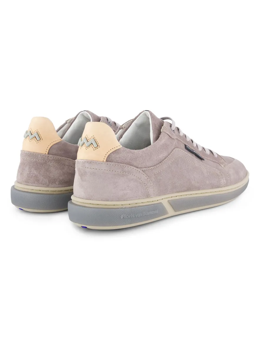Floris van Bommel sneakers lichtbruin suede effen