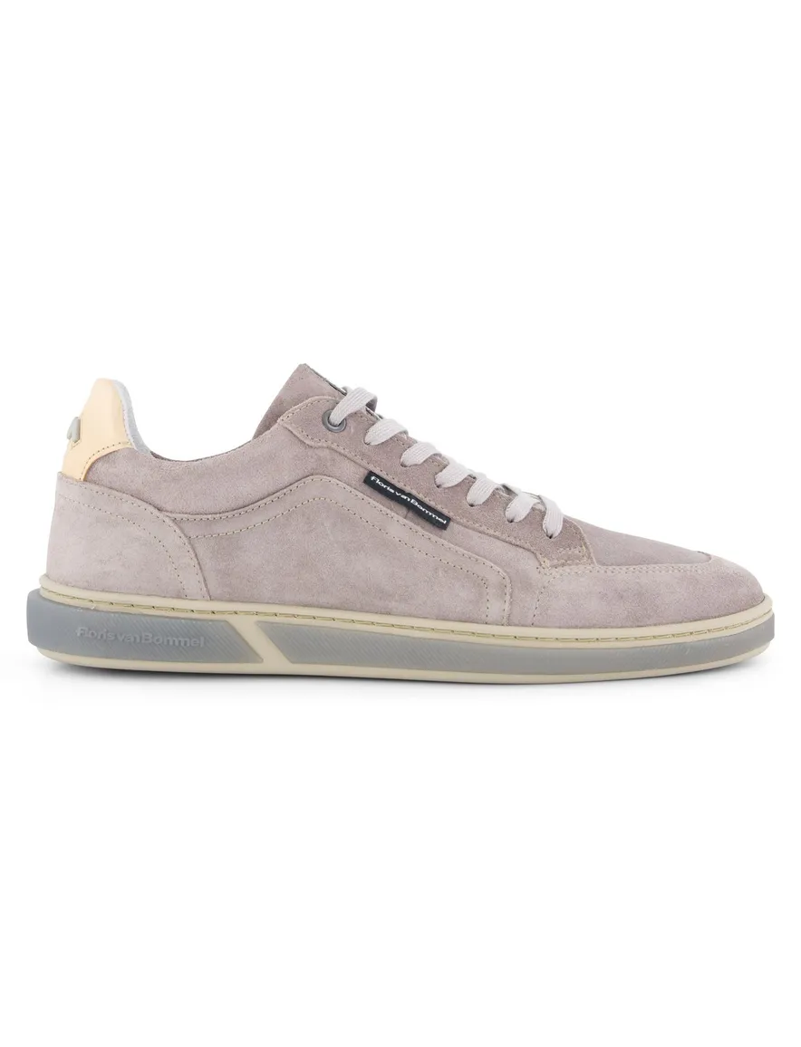 Floris van Bommel sneakers lichtbruin suede effen