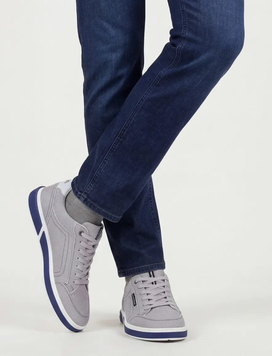 Floris van bommel sneakers grijs structuur