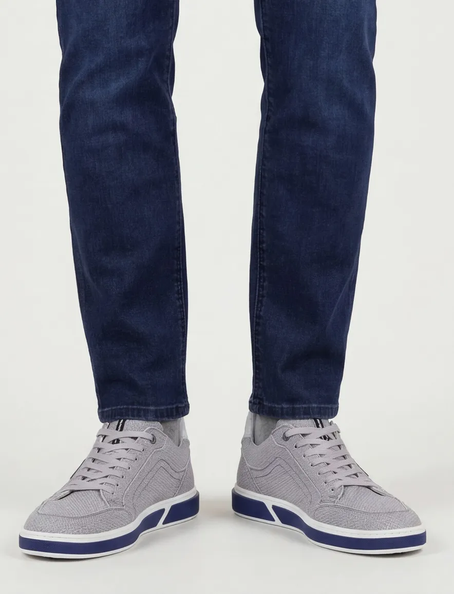 Floris van bommel sneakers grijs structuur