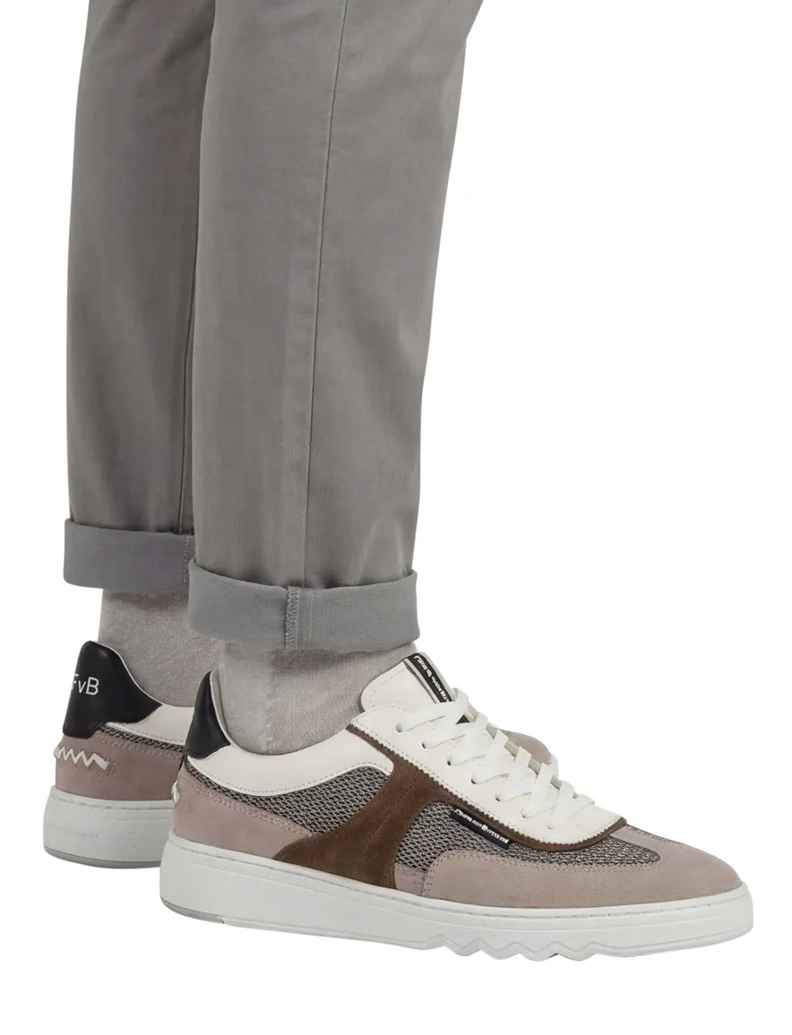 Beige leren Floris van Bommel sneakers